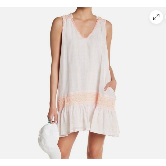 Free People Dresses & Skirts - Free People Run With Me Plaid Mini Dress Ivory S NWT Boho